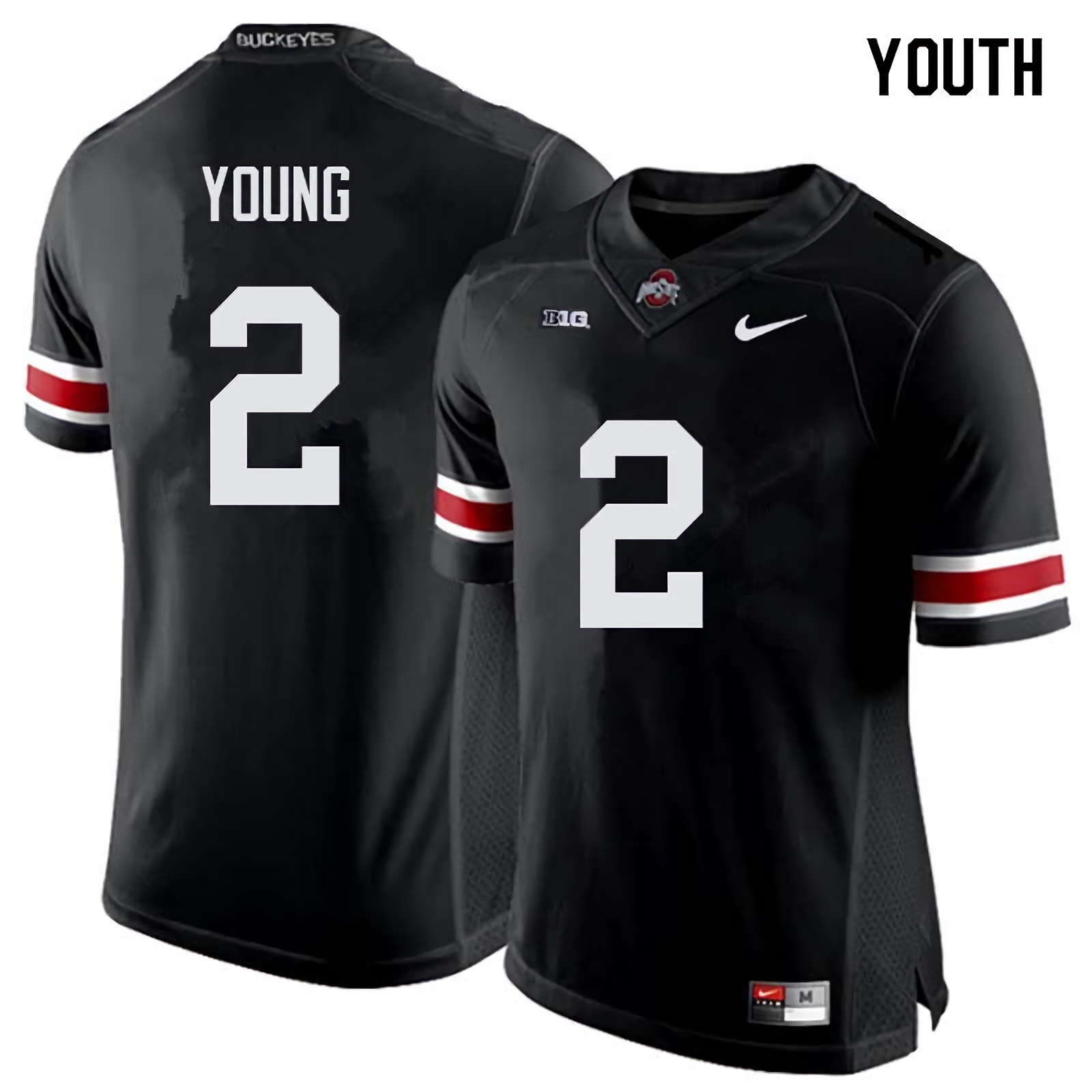Chase Young Ohio State Buckeyes Youth NCAA #2 Nike Black College Stitched Football Jersey YLZ3656RH